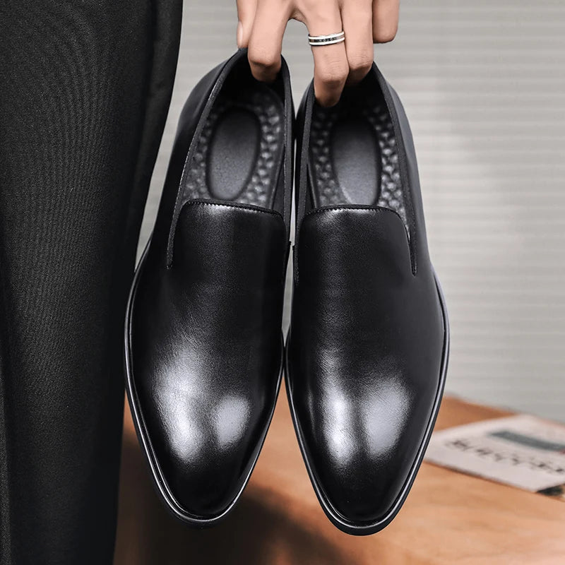 Business Formal Slip-On Leather Shoes