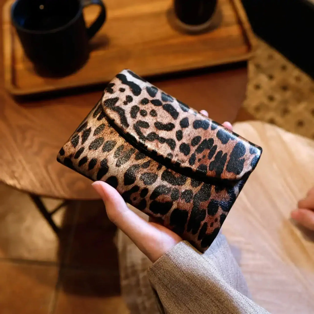 New Short Women's Wallet Coin Pocket Leopard Pattern Women's Wallet