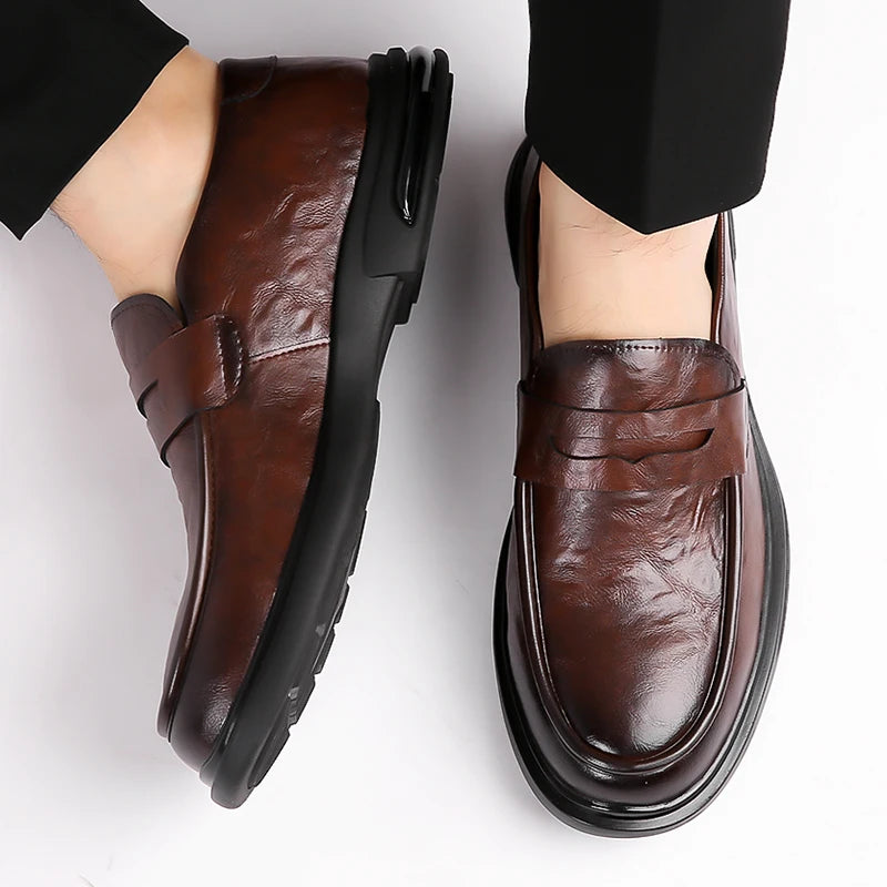 High Quality Fashionable Loafers Leather Men Business Formal Casual Leather Shoes