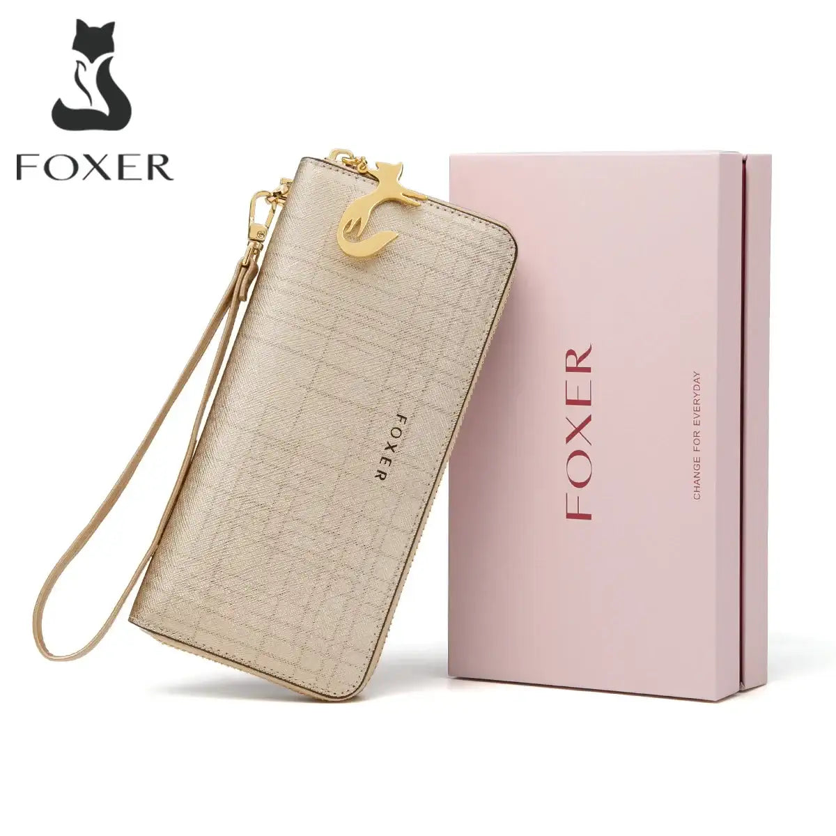 FOXER Women Split Leather Wallet