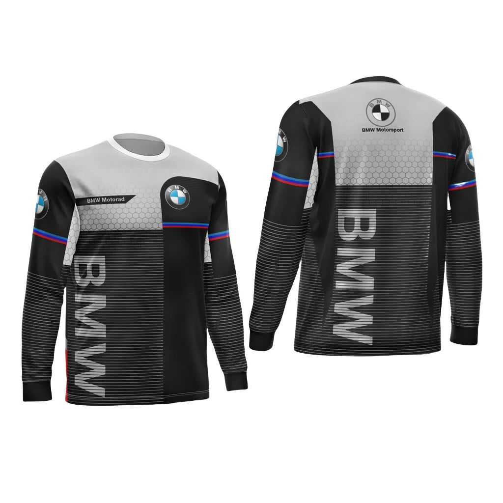 BMW T-shirt Summer BMW Gs One World Riding Jersey Men's Long-sleeved T-shirt