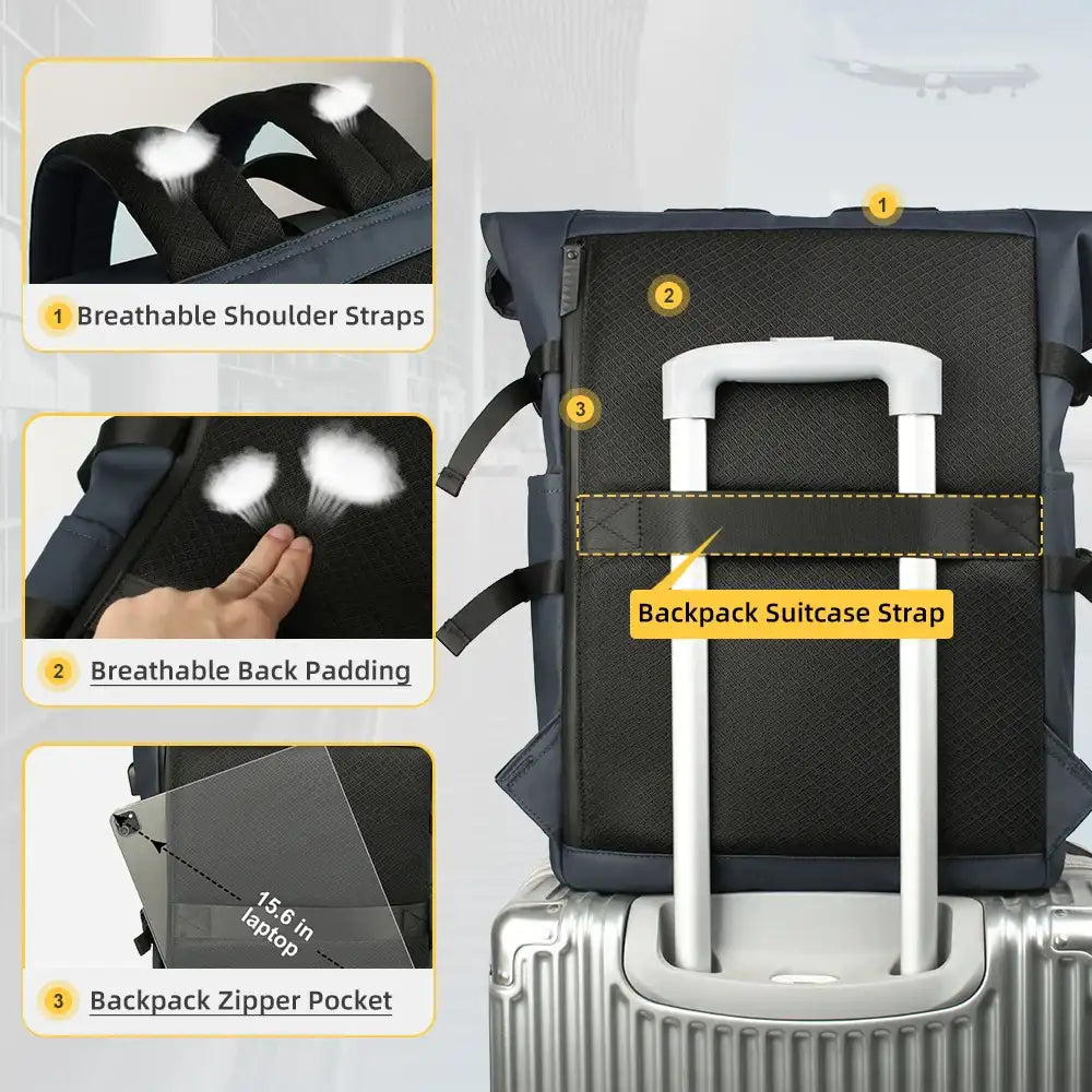 HK Large 15.6 Inch Laptop Backpack