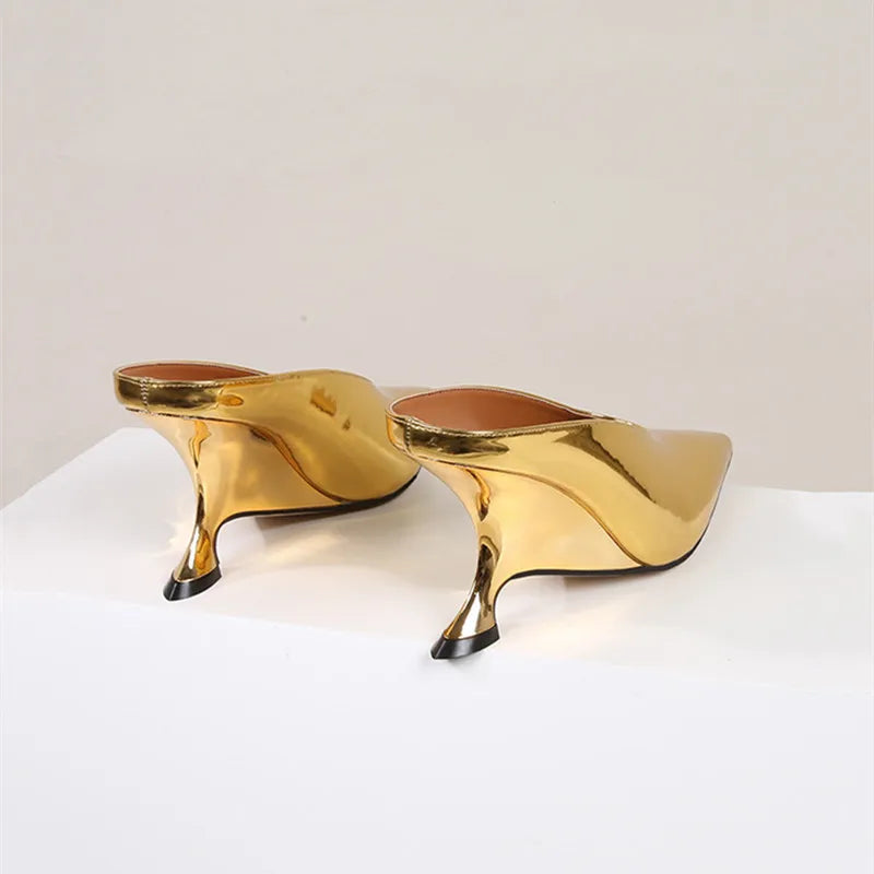 Platform Wedges High Heels Mule Women Slipper Pumps