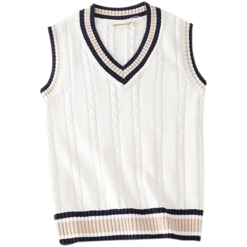 Sweater Vest Men Thicken V-neck Sleeveless