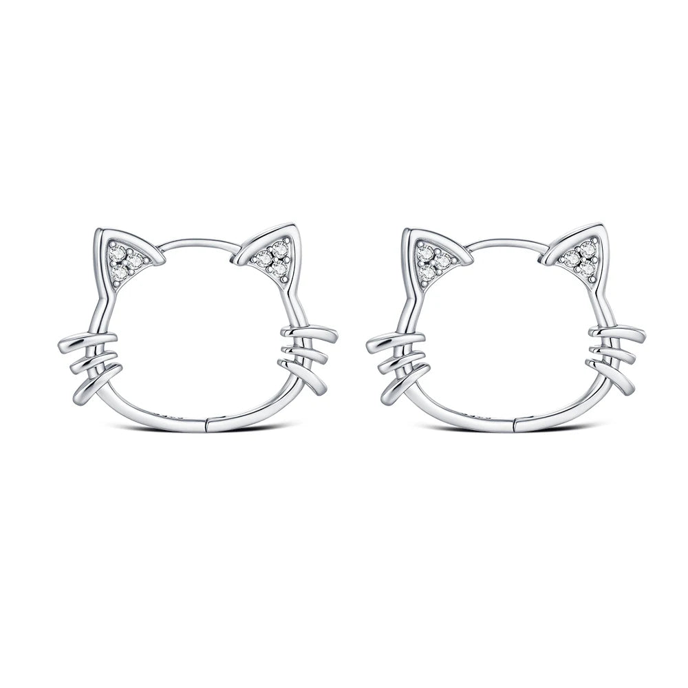 2025 Fashion Simple Hollow Cute Cat Stud Earrings