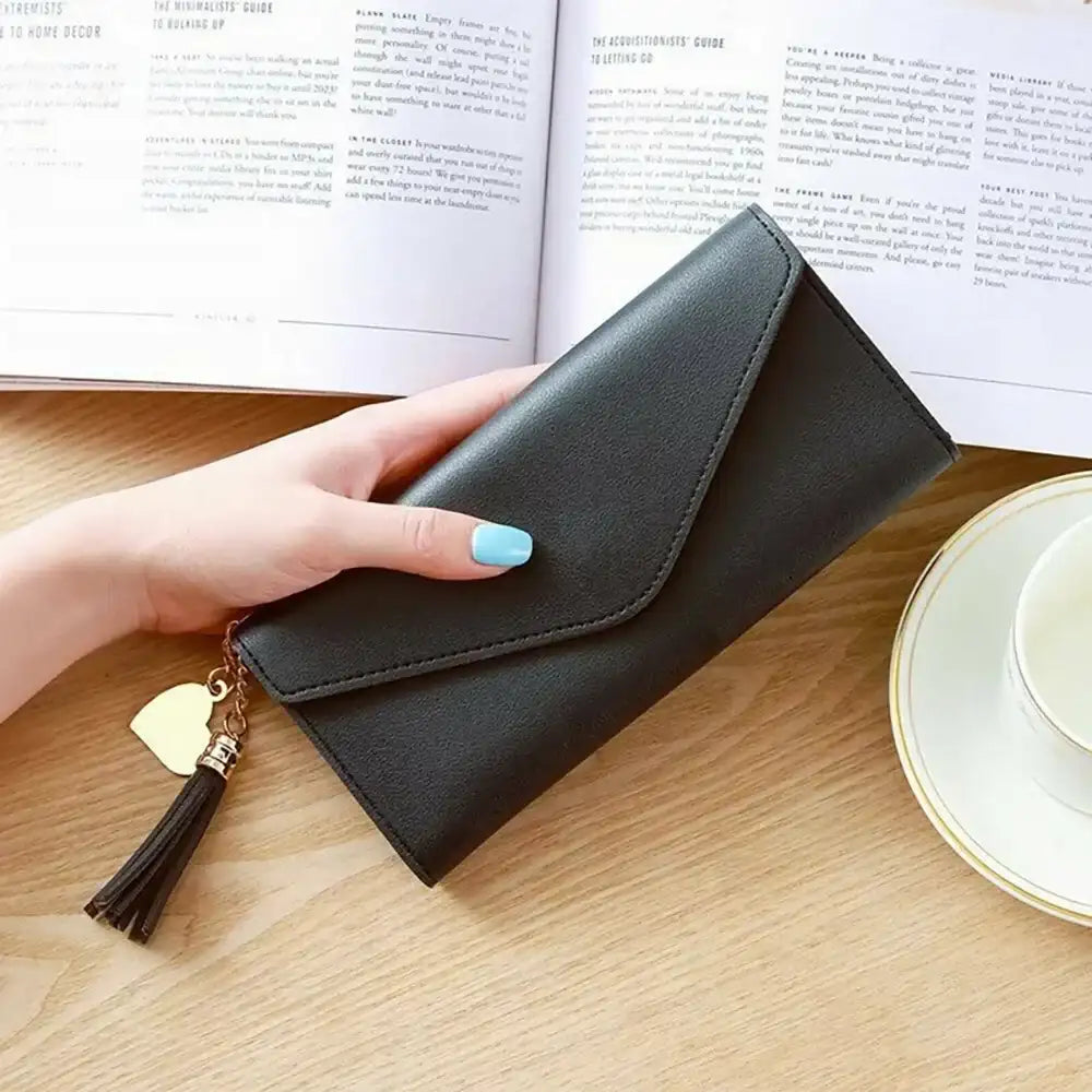 Wallet Black Small Leather Coin Purse Blocking Wallet