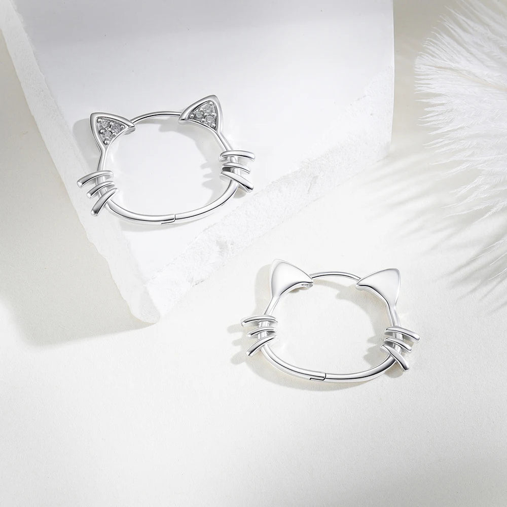2025 Fashion Simple Hollow Cute Cat Stud Earrings