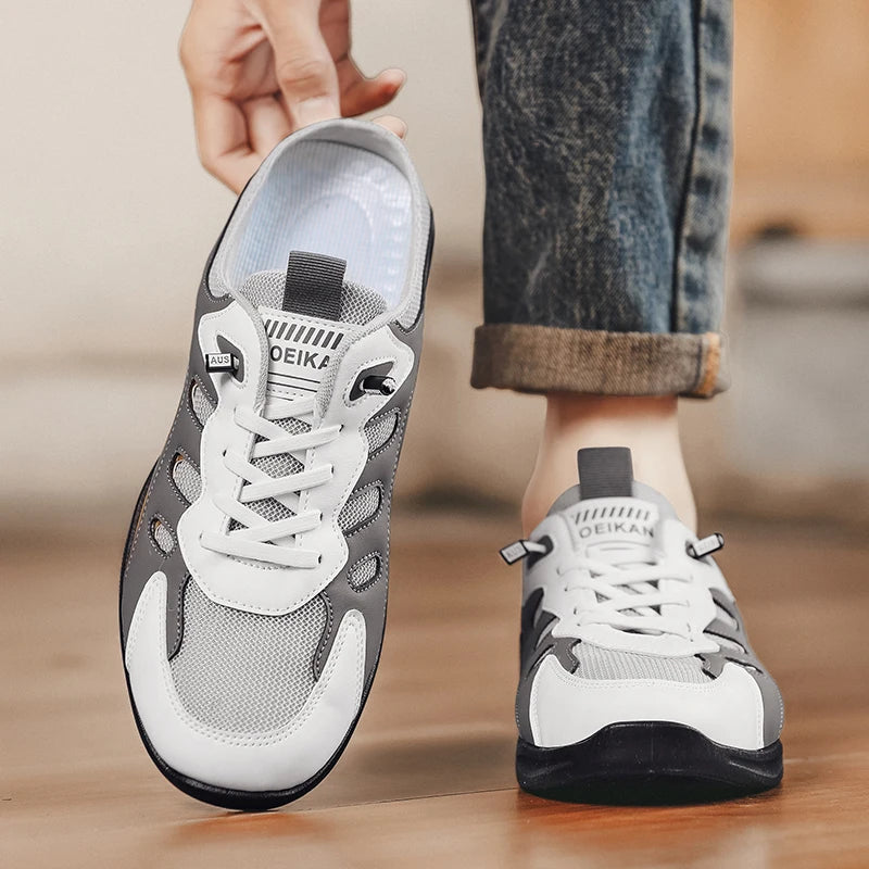 Men's plus size casual mesh slippers