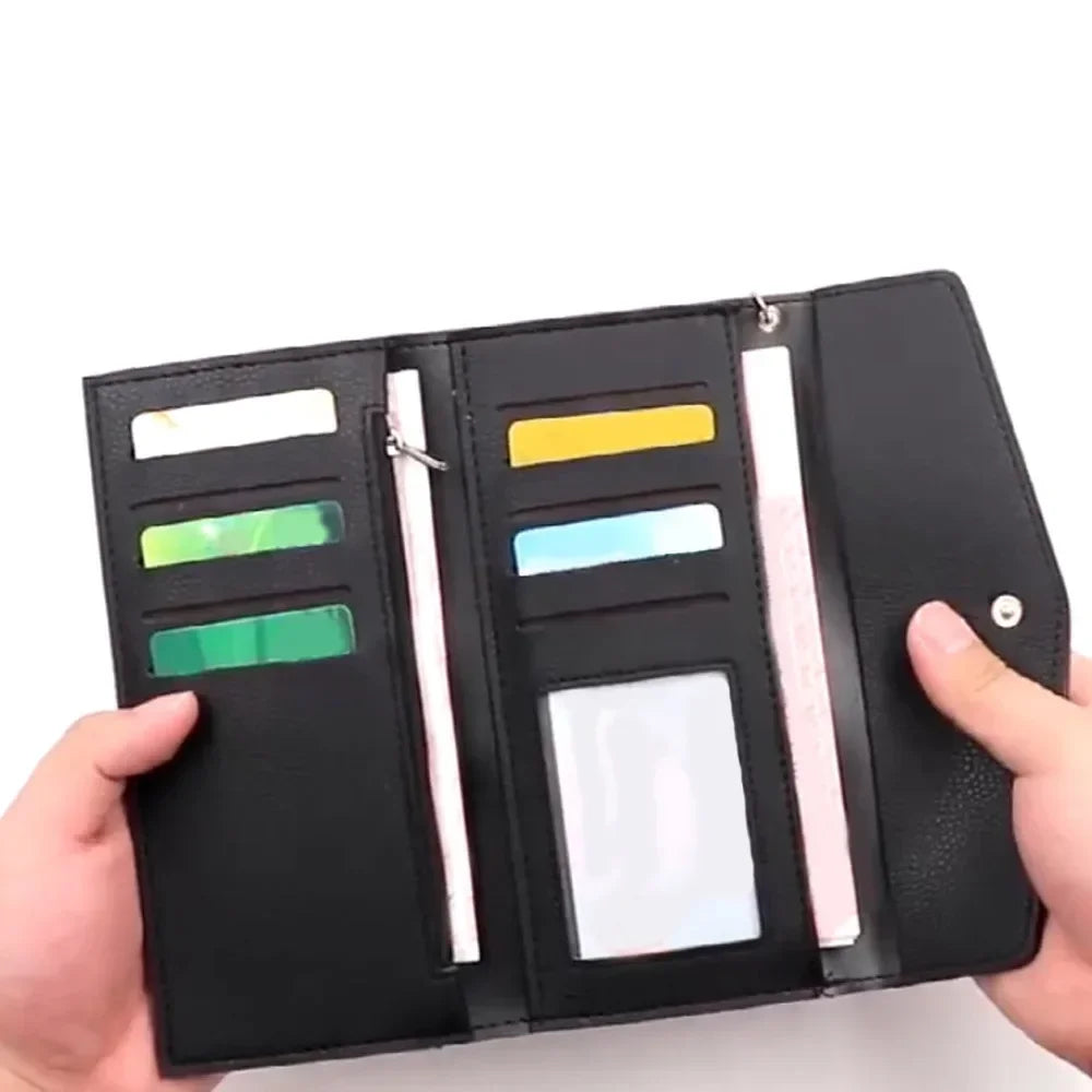 Wallet Black Small Leather Coin Purse Blocking Wallet