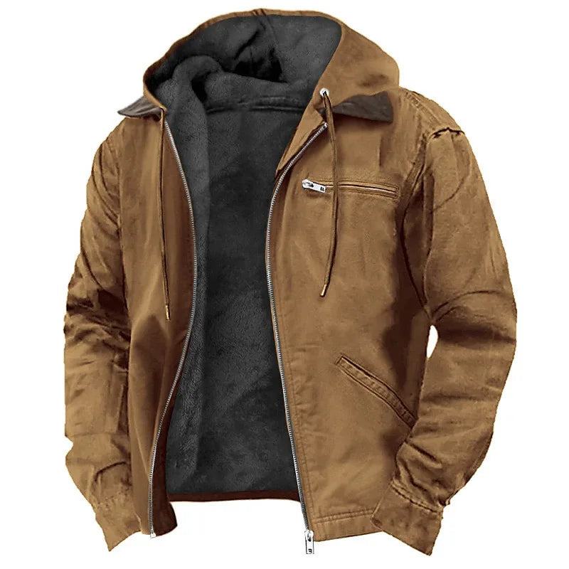 Men's Jacket New Fashion Casual Hooded Zipper Coat