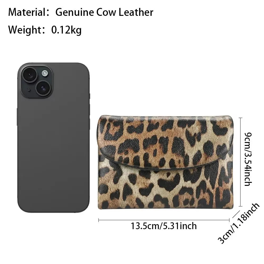 New Short Women's Wallet Coin Pocket Leopard Pattern Women's Wallet