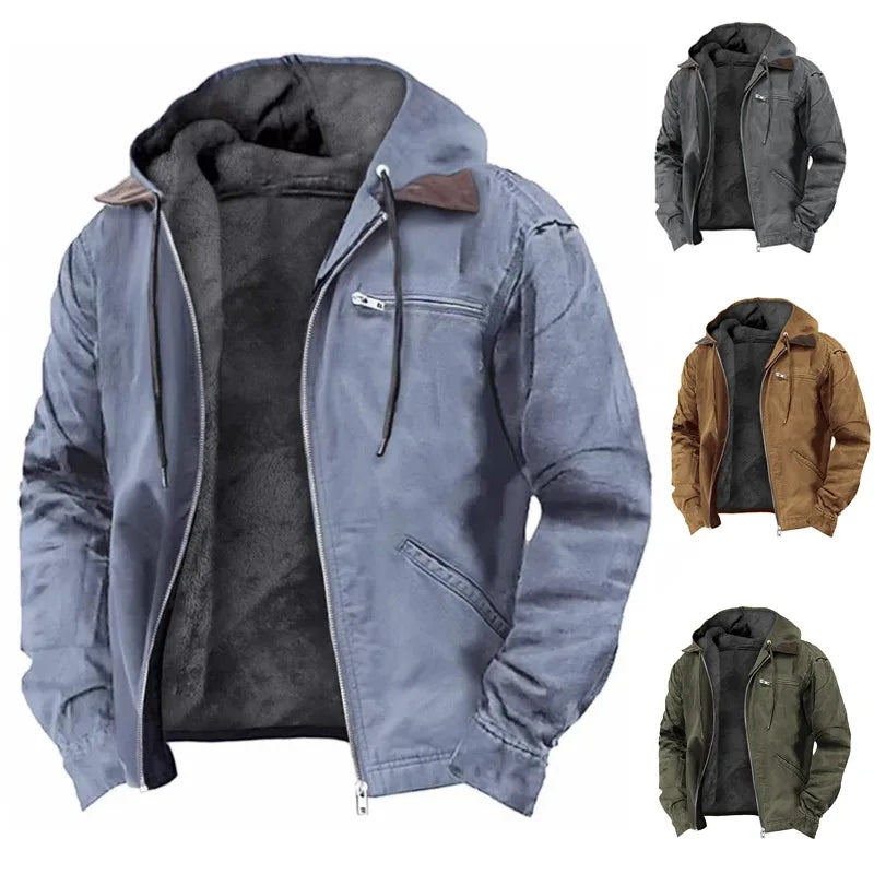 Men's Jacket New Fashion Casual Hooded Zipper Coat