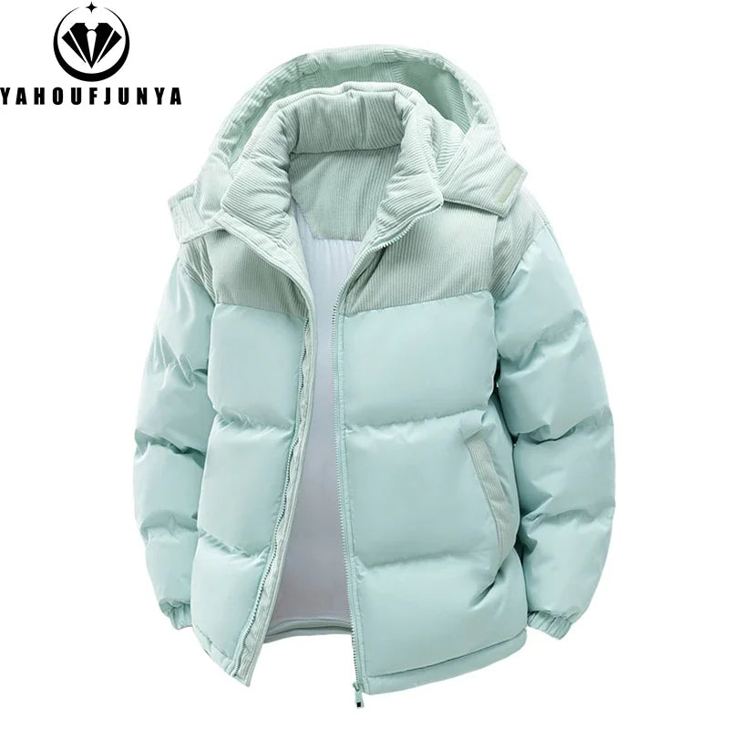 Autumn Winter Men Outdoor Removable Hooded Windbreak Jacket