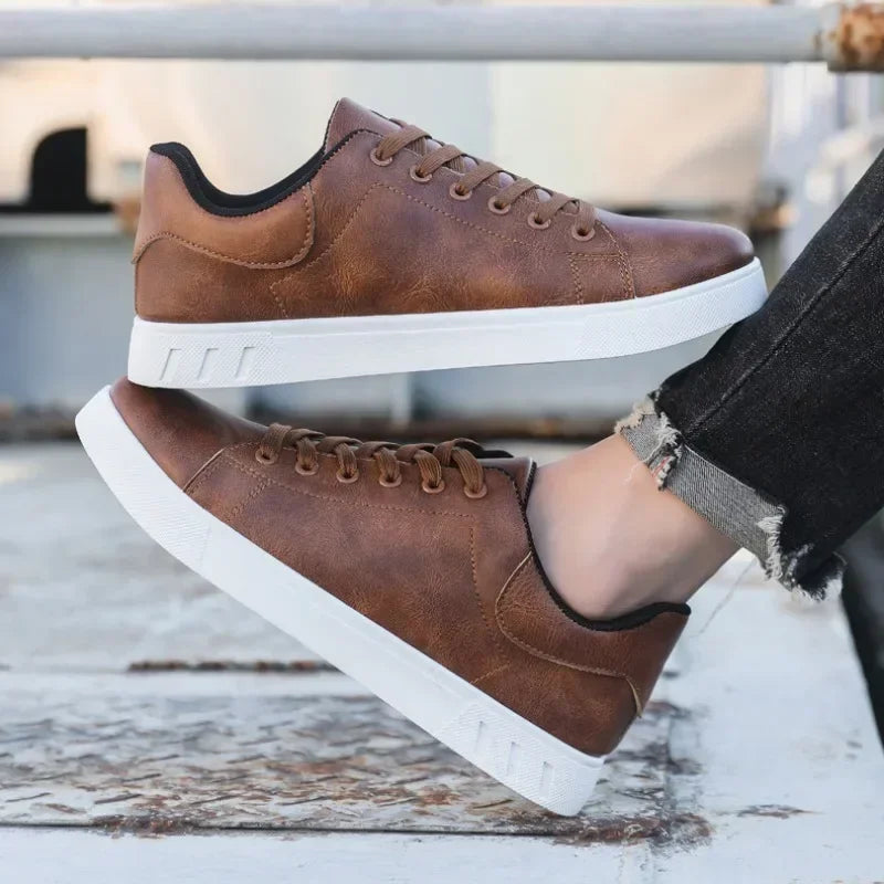Classic Men  All-match Platform Leather Casual Shoes