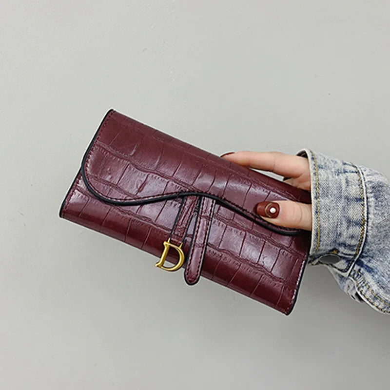 Women's Long Alligator Pattern Wallet