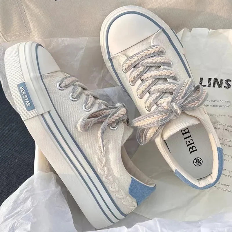 Women Canvas Skate Shoes Casual Flats Sneakers