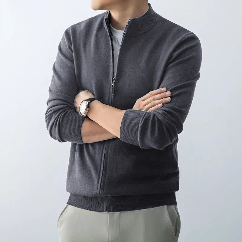 Animal Game Men's Zipper Cardigan Sweater Slim Fit Sweaters