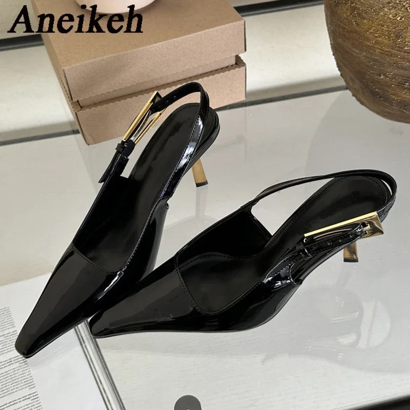 Shallow Slip-On Slingback Sandals Women Pumps