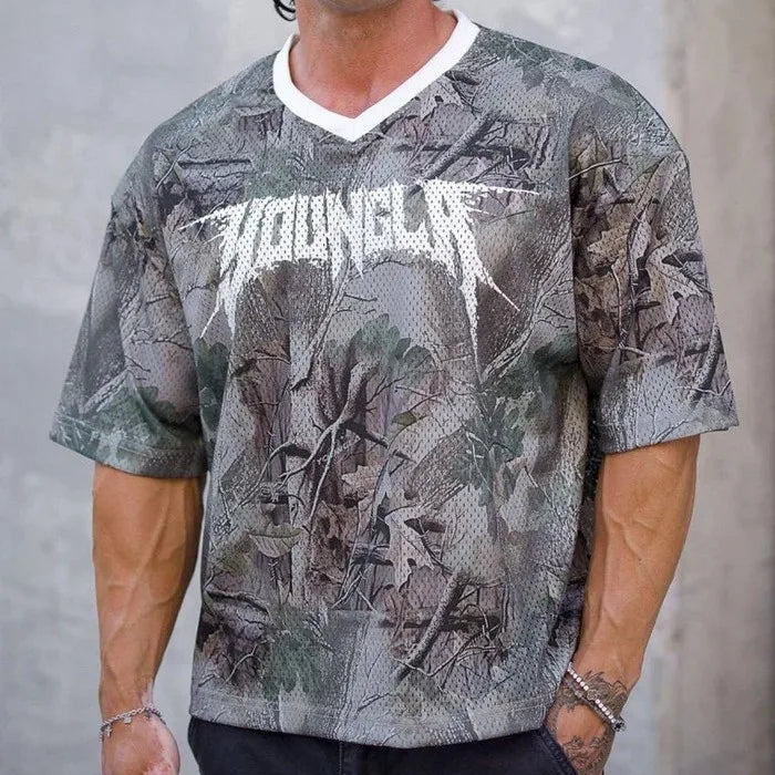 2025 YOUNGAL New Men's Fitness T-shirts clothing sports Tshirt