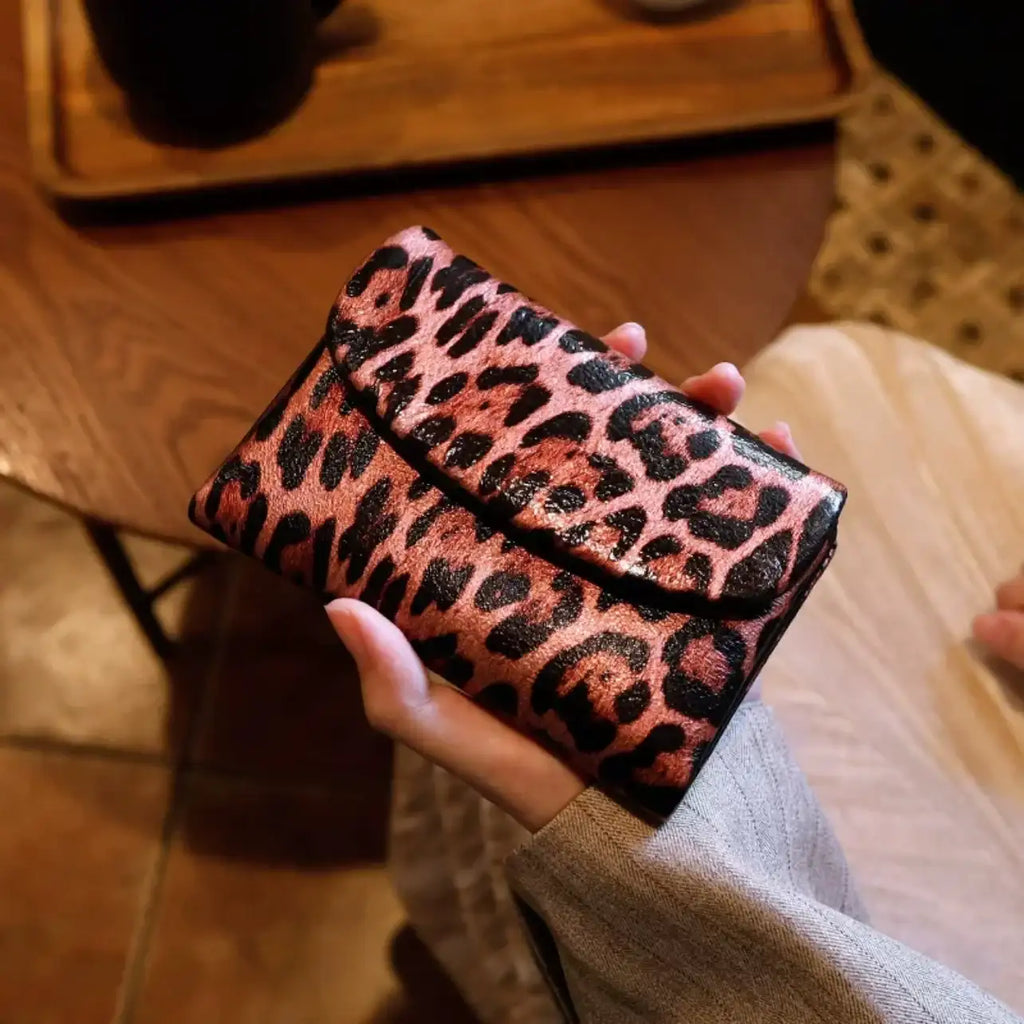 New Short Women's Wallet Coin Pocket Leopard Pattern Women's Wallet