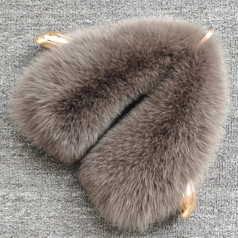 Real Fox Fur Collar For Woman Winter Warm Genuine Fur Scarf