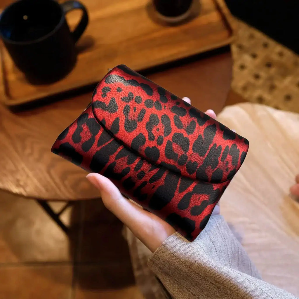 New Short Women's Wallet Coin Pocket Leopard Pattern Women's Wallet