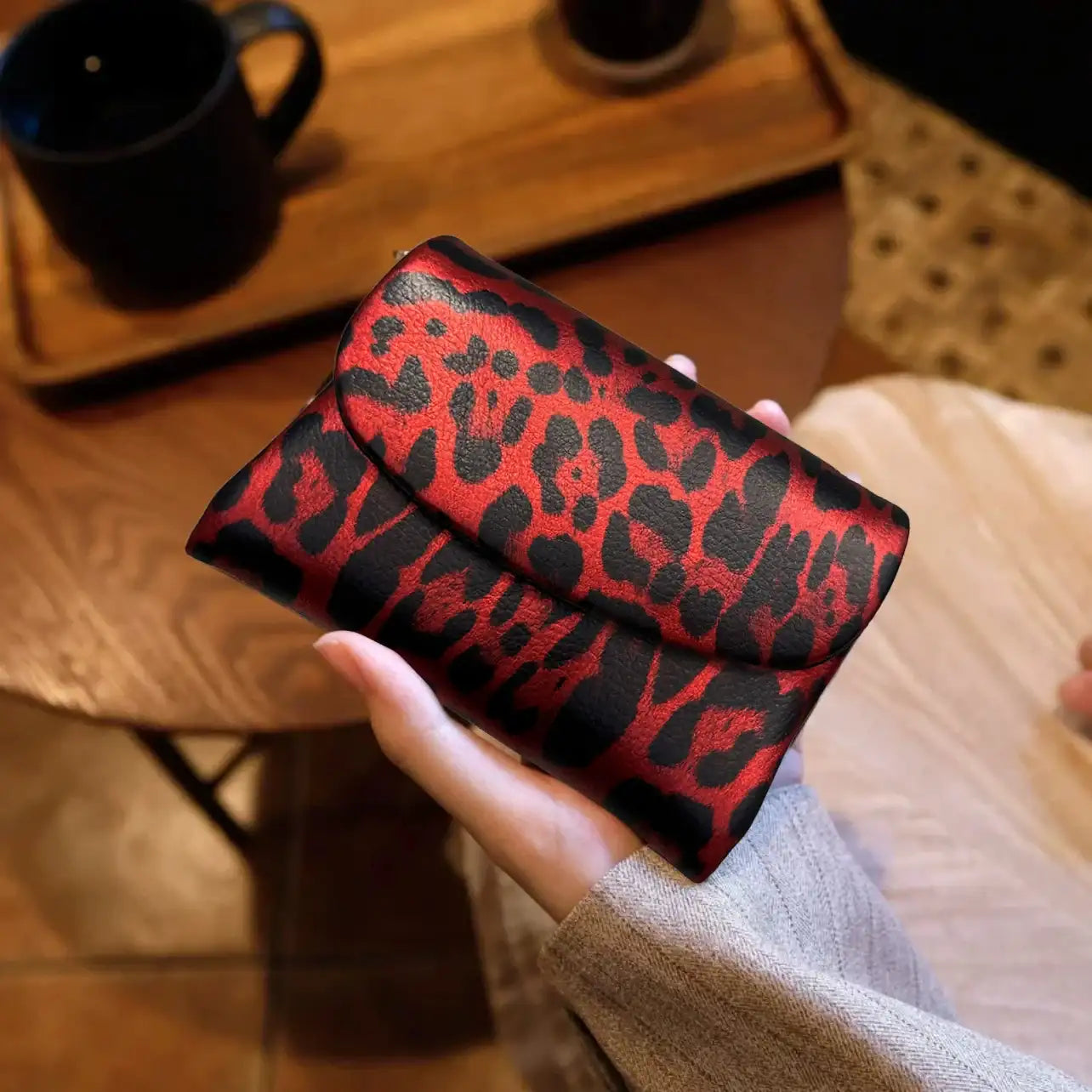 New Short Women's Wallet Coin Pocket Leopard Pattern Women's Wallet