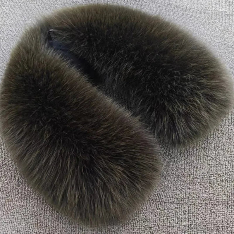 Real Fox Fur Collar For Woman Winter Warm Genuine Fur Scarf