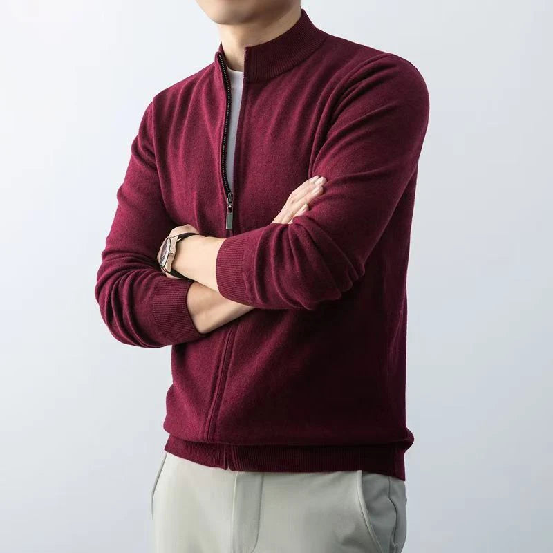 Animal Game Men's Zipper Cardigan Sweater Slim Fit Sweaters