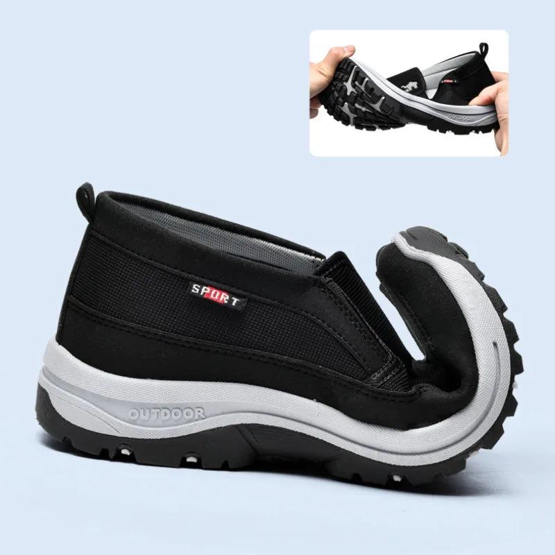 Men's Casual Loafers Elderly Mesh Breathable Casual Shoes