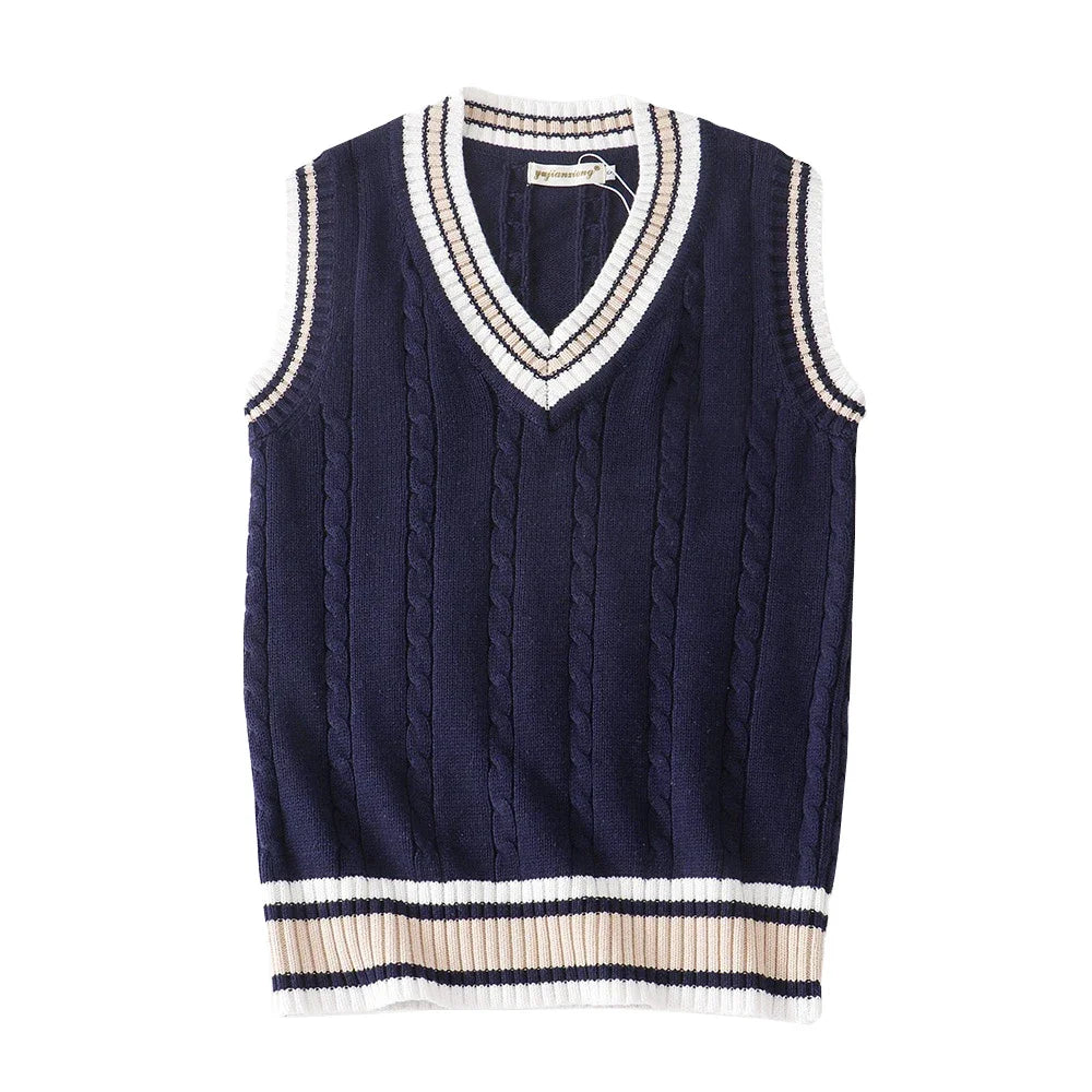 Sweater Vest Men Thicken V-neck Sleeveless