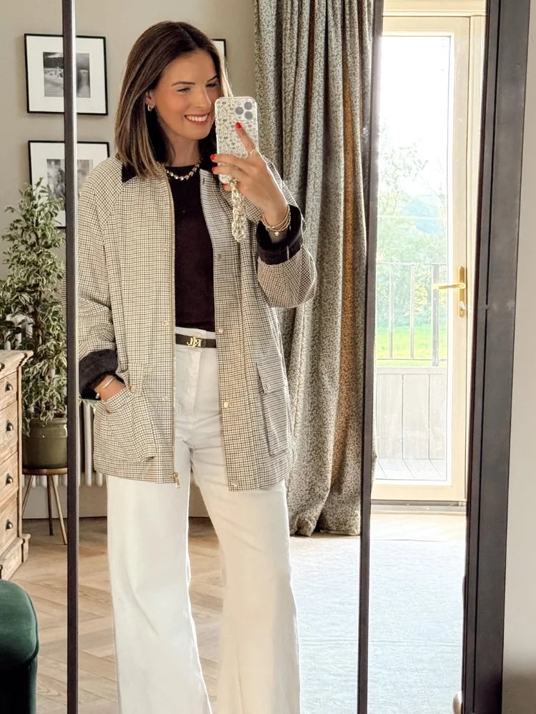 Casual Women Jacket Turn-down Collar Full Sleeve Single Breasted Female Jackets