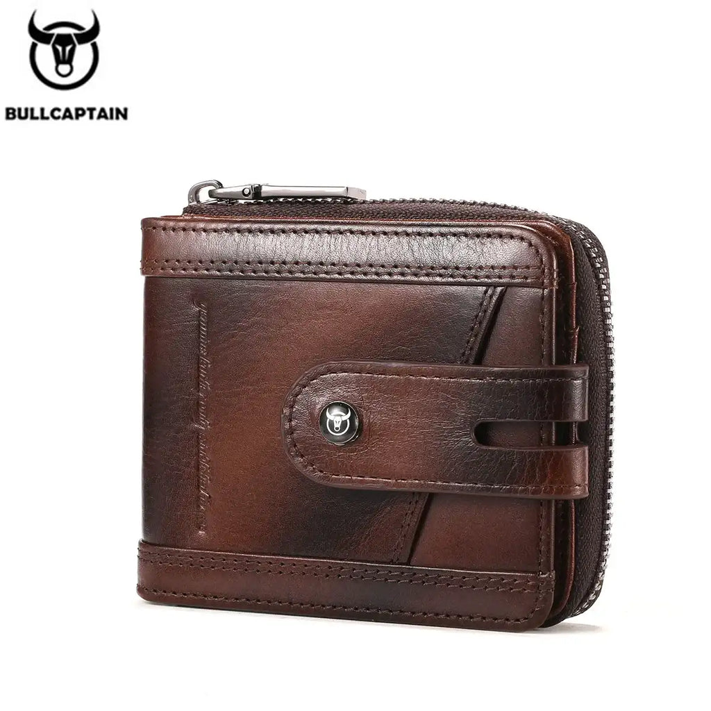 Genuine Leather Men's Bifold Wallet