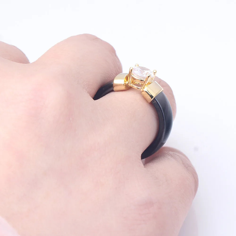 Luxury Zircon Ceramic Ring For Women