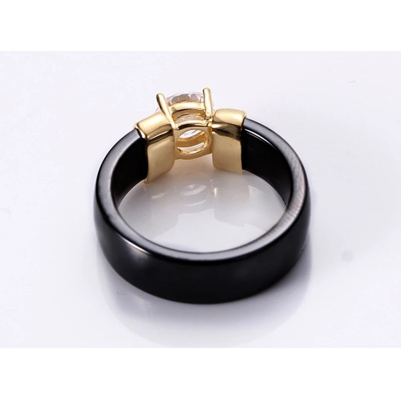 Luxury Zircon Ceramic Ring For Women