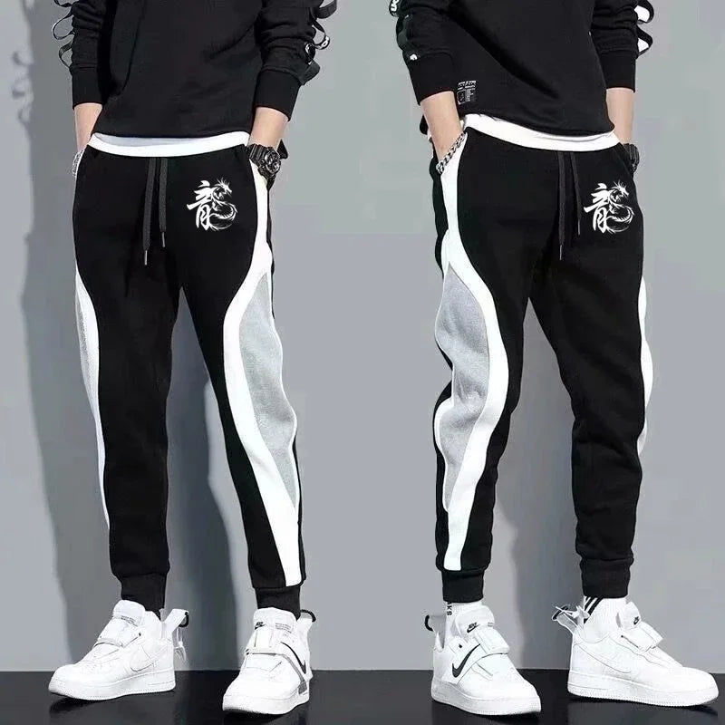 Dragon Print Casual  Pants