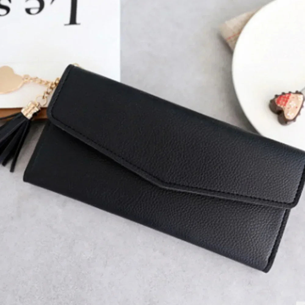 Wallet Black Small Leather Coin Purse Blocking Wallet