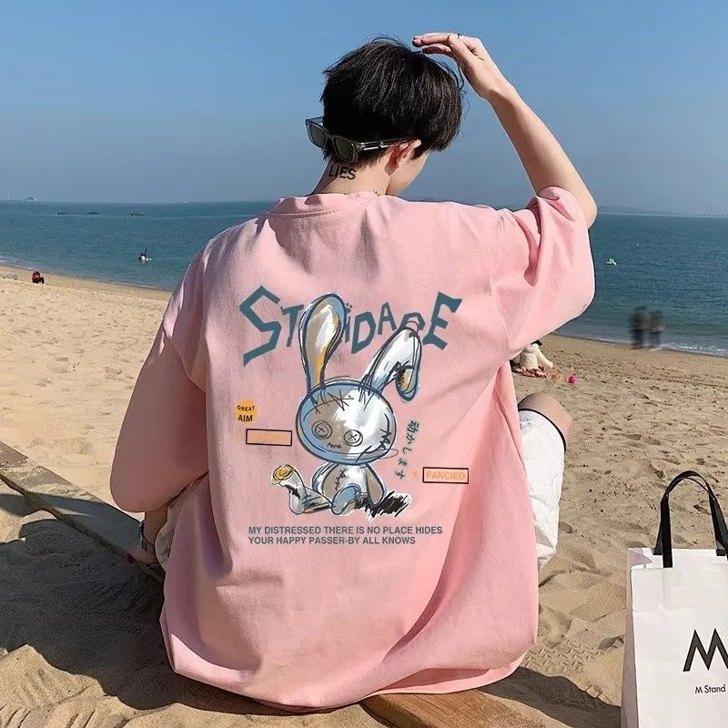 8XL Men Oversize Korean Fashion Loose T-Shirt