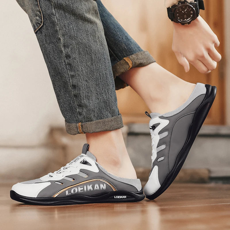 Men's plus size casual mesh slippers