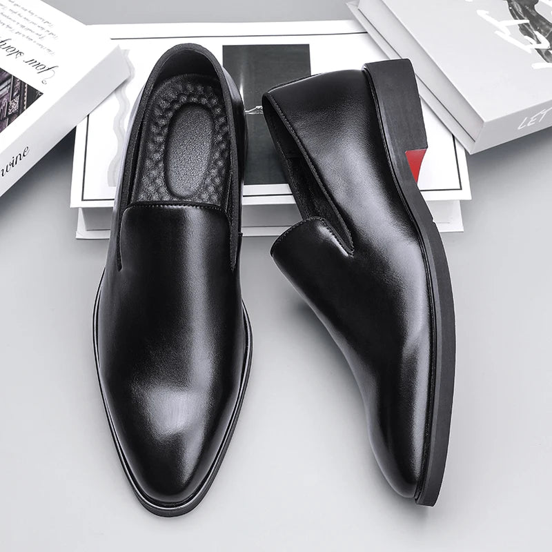 Business Formal Slip-On Leather Shoes