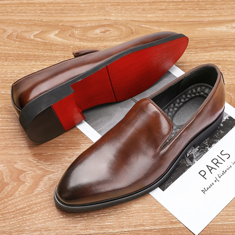 Business Formal Slip-On Leather Shoes