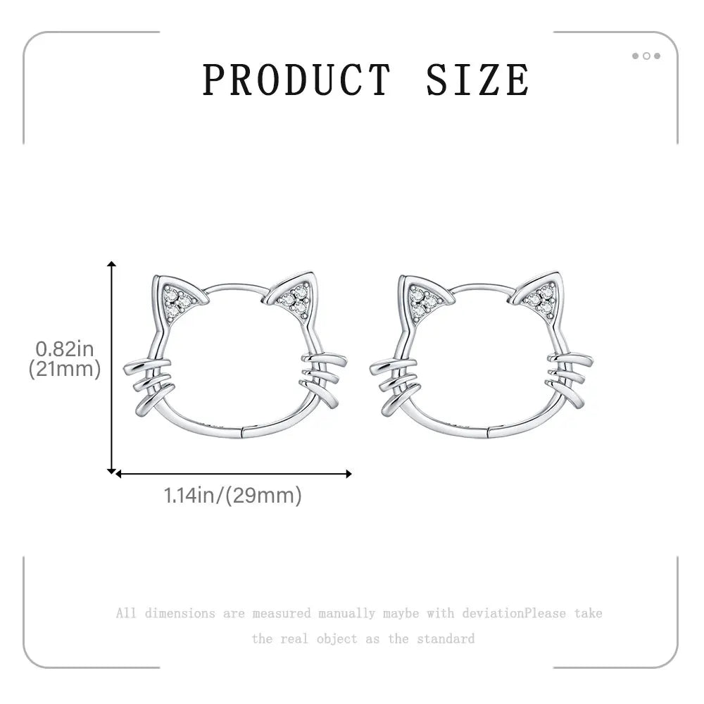 2025 Fashion Simple Hollow Cute Cat Stud Earrings