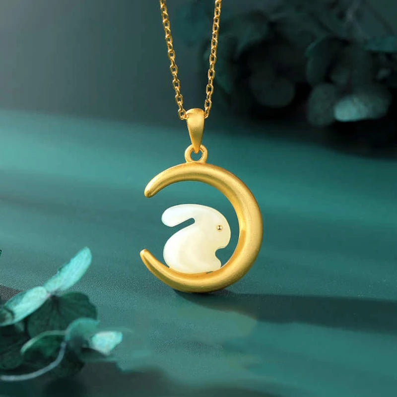 Inspired design natural Hetian jade rabbit adjustable ring earrings bracelet set