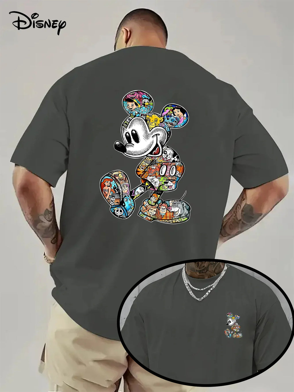 Fashion T Shirt Men Disney Mickey Mouse Women Cotton Tee Casual Top Unisex Summer Streetwear