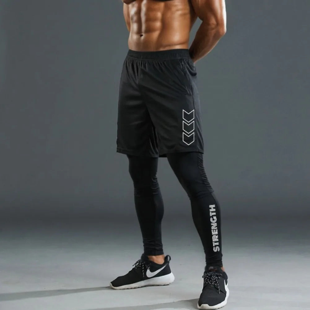 Men Training Athletic Pants Quick Dry Running Leggings