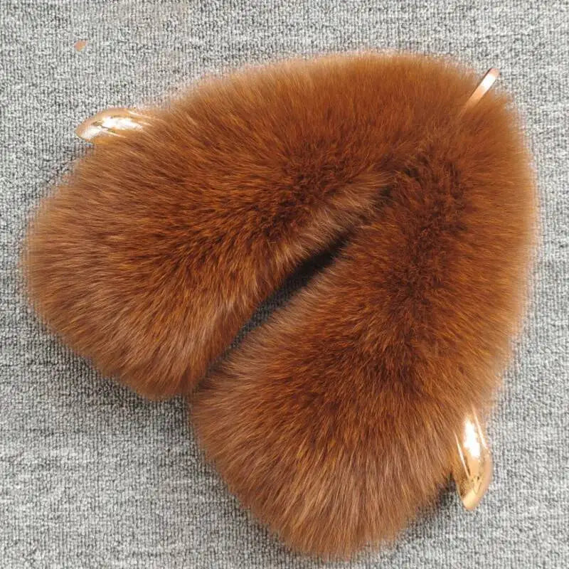 Real Fox Fur Collar For Woman Winter Warm Genuine Fur Scarf