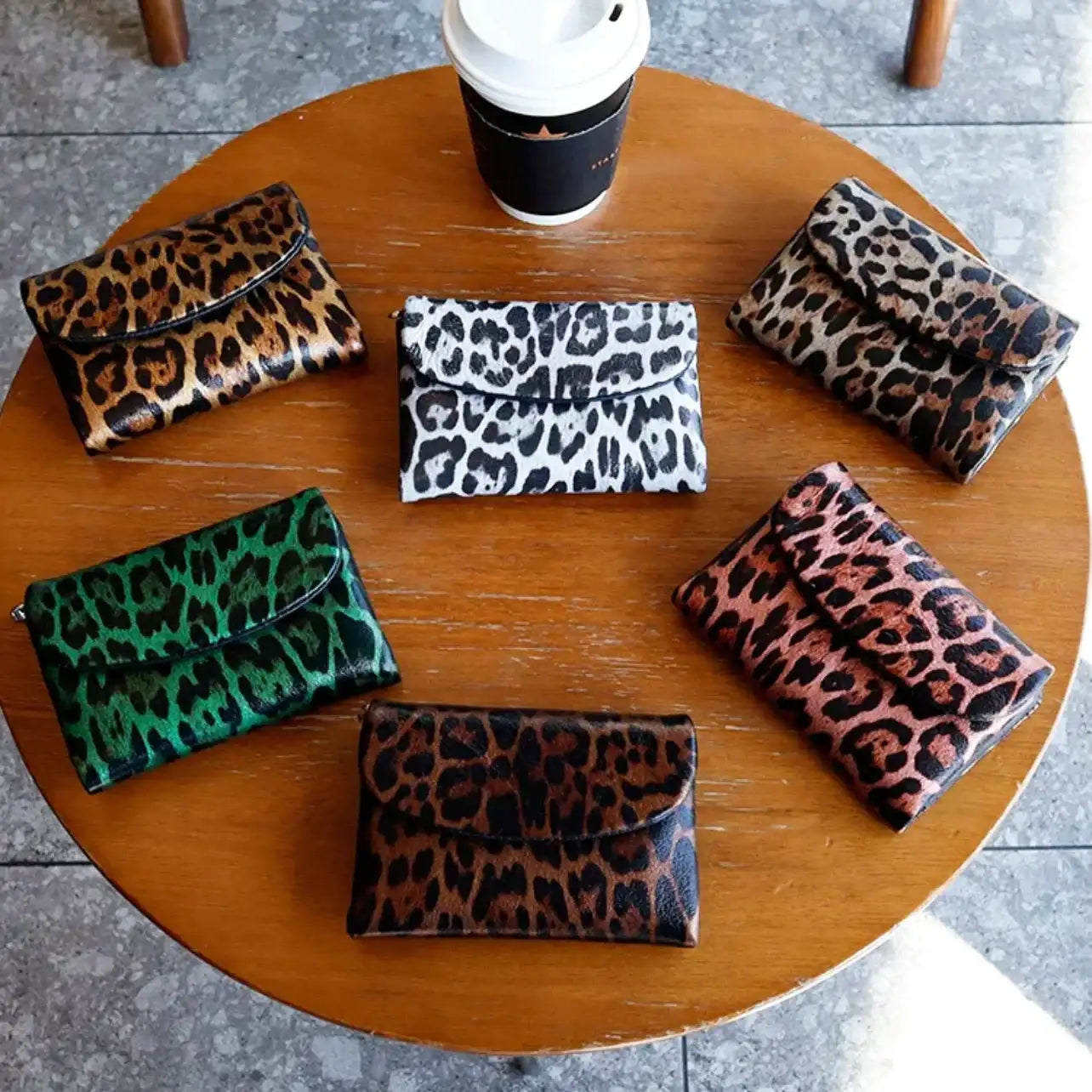 New Short Women's Wallet Coin Pocket Leopard Pattern Women's Wallet