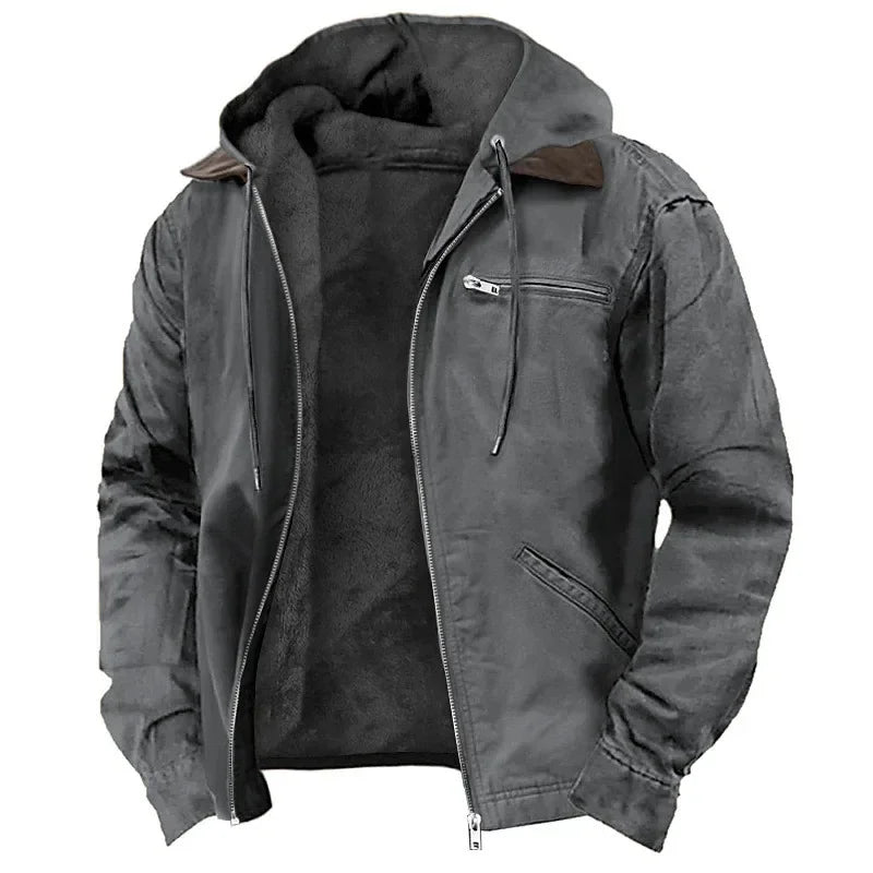 Men's Jacket New Fashion Casual Hooded Zipper Coat