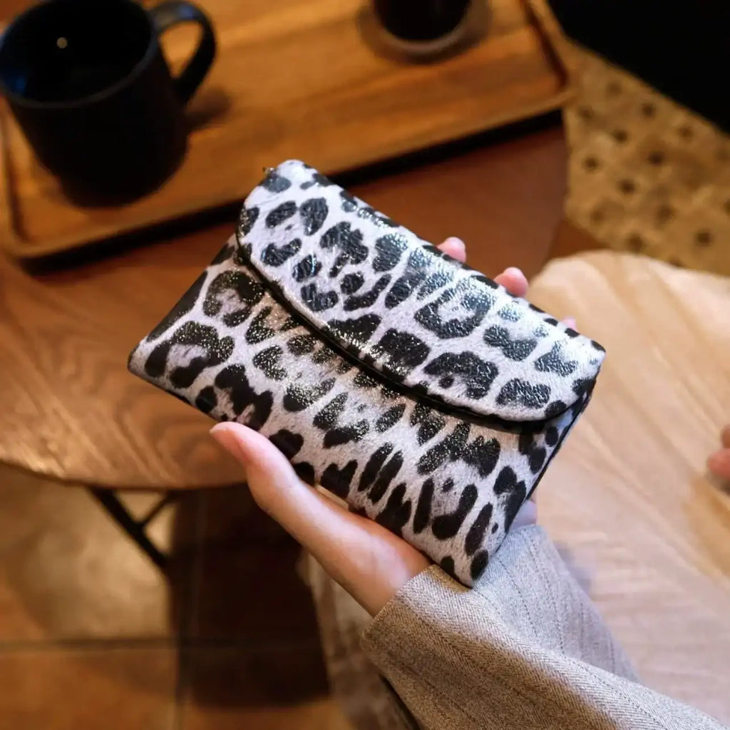 New Short Women's Wallet Coin Pocket Leopard Pattern Women's Wallet