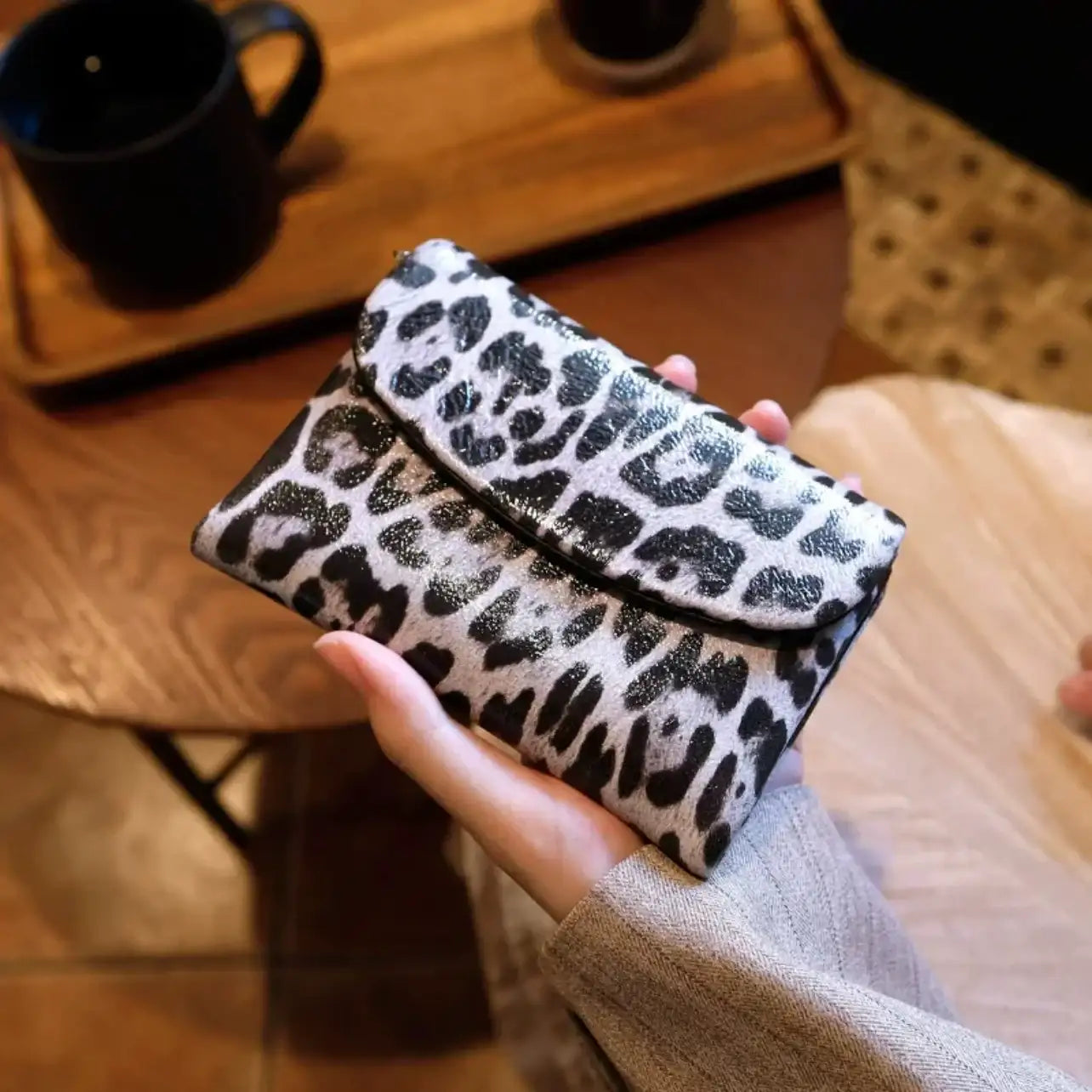 New Short Women's Wallet Coin Pocket Leopard Pattern Women's Wallet